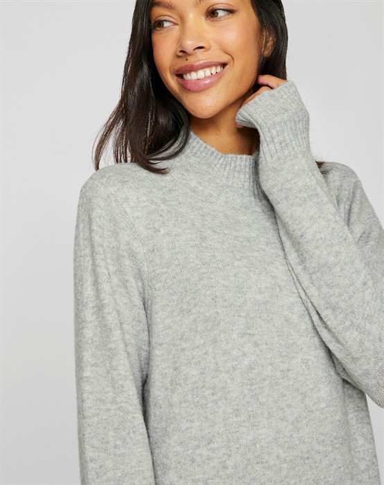 Kiku High Neck Midi Knit Kjole